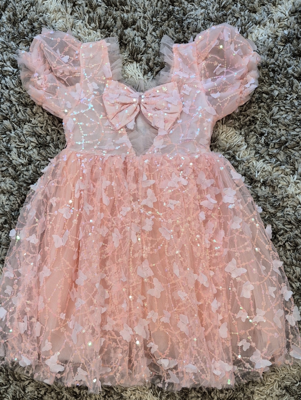 Lola and the Boys Butterfly Shimmer Tulle Dress - Picture 2 of 6